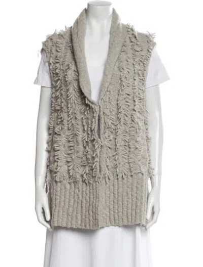 Pre-owned Marc By Marc Jacobs Wool V-neck Sweater In Gray