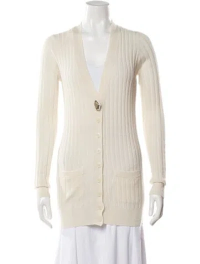 Pre-owned Marc By Marc Jacobs Wool V-neck Sweater In Neutral