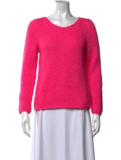 Pre-owned Marc By Marc Jacobs Wool V-neck Sweater In Pink