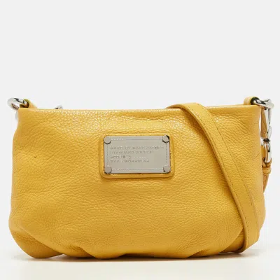 Pre-owned Marc By Marc Jacobs Yellow Leather Classic Q Percy Crossbody Bag
