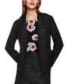 Marc Cain Blazer With Floral Pattern In Black