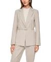 Marc Cain Blazer With Tie Belt In Neutral