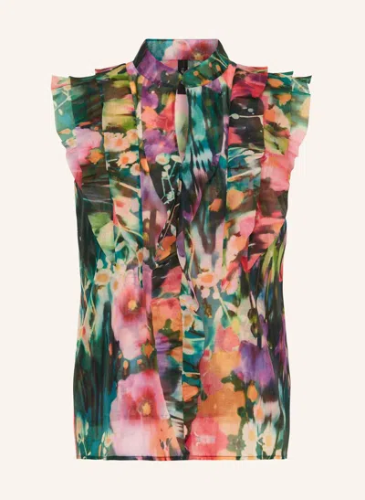 Marc Cain Blouse With Frill In 558 In Multi