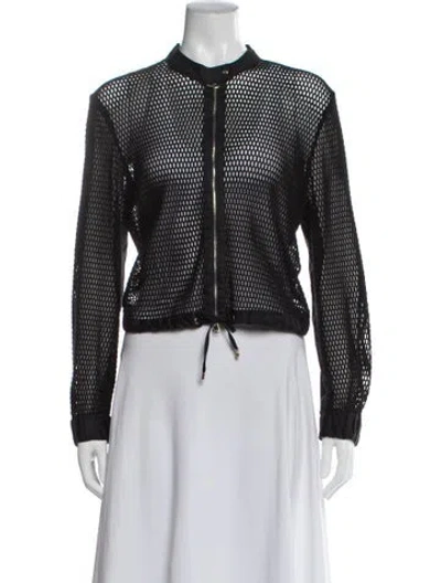 Pre-owned Marc Cain Bomber Jacket In Black