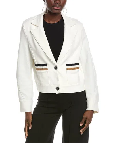 Marc Cain Contrast Blazer In White