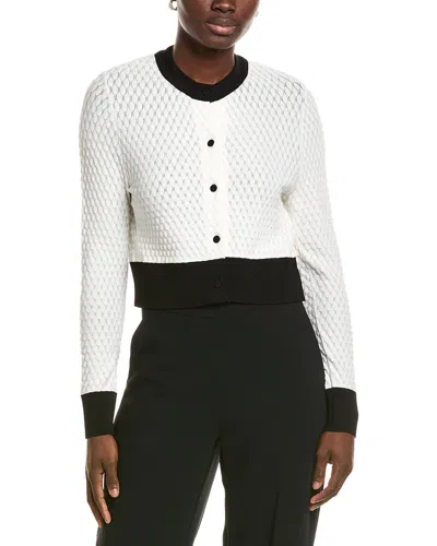 Marc Cain Contrast Cardigan In White