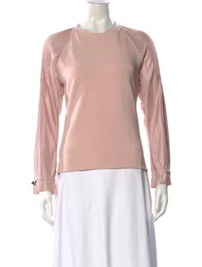 Pre-owned Marc Cain Crew Neck Long Sleeve Top In Pink