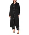 Marc Cain Elegant Wool Coat In Black