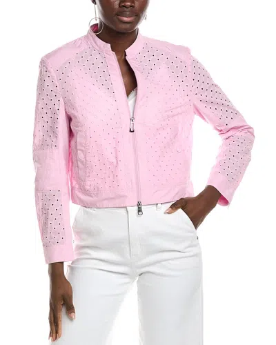 Marc Cain Eyelet Jacket In Pink