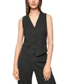 Marc Cain Fitted Waistcoat With Small Belt In Gray