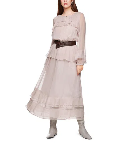 Marc Cain Floor-length Flounce Dress In Neutral