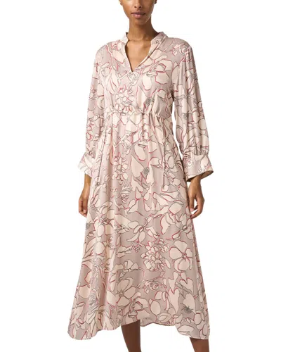 Marc Cain Floral Print Silk-blend Dress In Multi