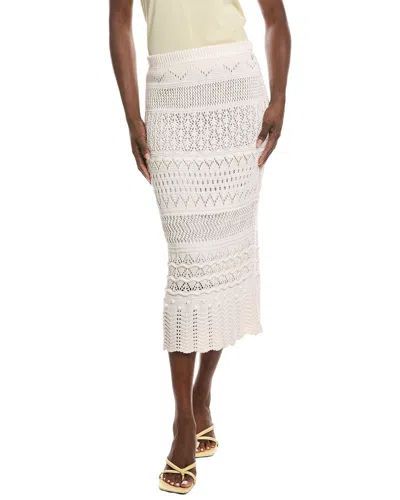Marc Cain Knit Midi Skirt In White