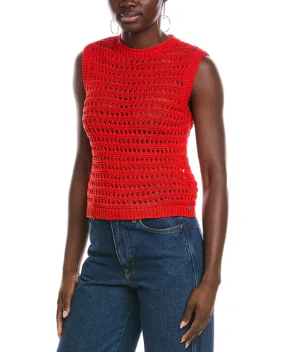Marc Cain Knit Sweater Top In Red