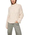 Marc Cain Knitted In Germany Cable Knit Jumper In Neutral