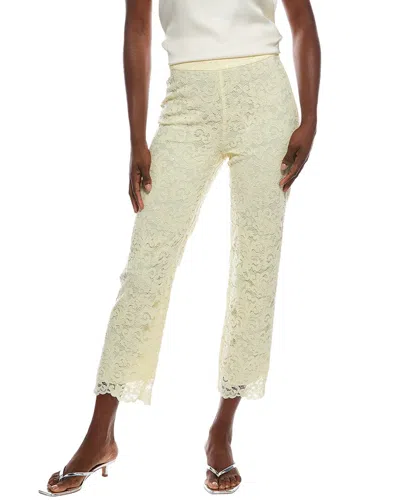 Marc Cain Lace Embroidered Pant In Yellow