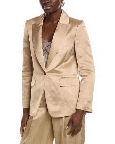 Marc Cain Linen-blend Blazer In Neutral