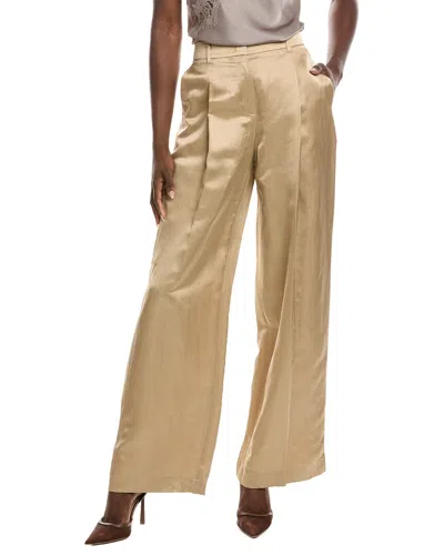 Marc Cain Linen-blend Pant In Brown