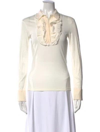 Pre-owned Marc Cain Long Sleeve Top In Neutral