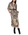 Marc Cain Maxi Dress With Leopard Print In Gray
