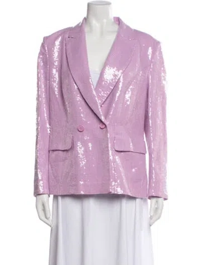 Pre-owned Marc Cain Patterned Blazer W/ Tags In Purple