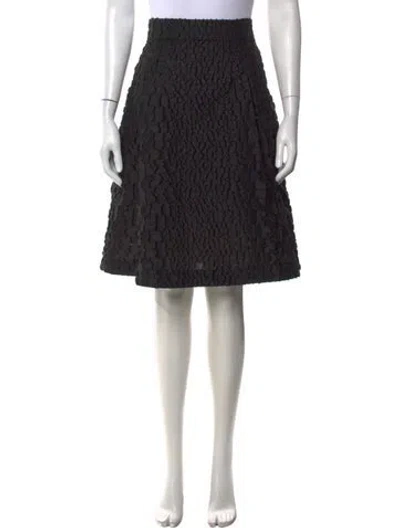 Pre-owned Marc Cain Patterned Midi Length Skirt In Black