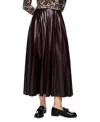 Marc Cain Pleated Skirt In A Shiny Look In Black