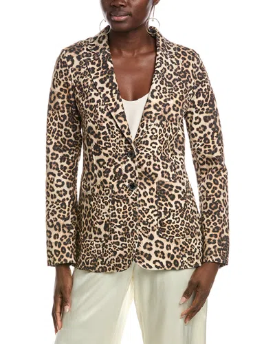 Marc Cain Printed Blazer In Brown