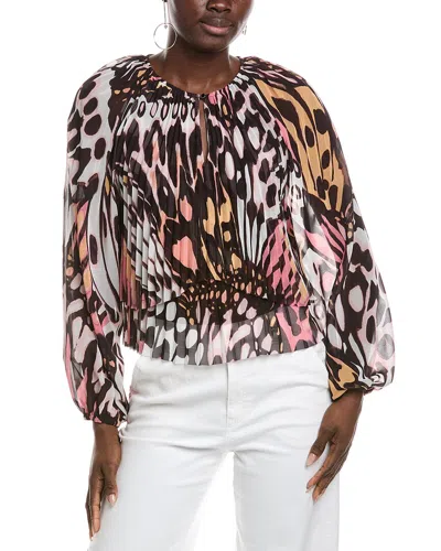 Marc Cain Printed Blouse In Brown
