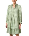 Marc Cain Printed Trapeze Dress In Green