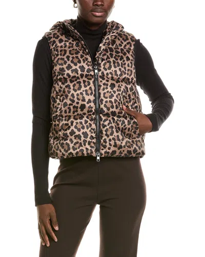 Marc Cain Puffer Vest In Animal Print