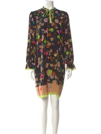 Pre-owned Marc Cain Silk Knee-length Dress In Multi