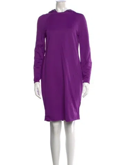Pre-owned Marc Cain Silk Knee-length Dress In Purple