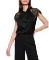 Marc Cain Silk Top With Bow In Black