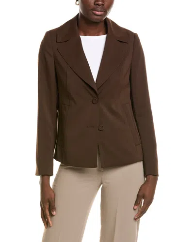 Marc Cain Solid Blazer In Brown