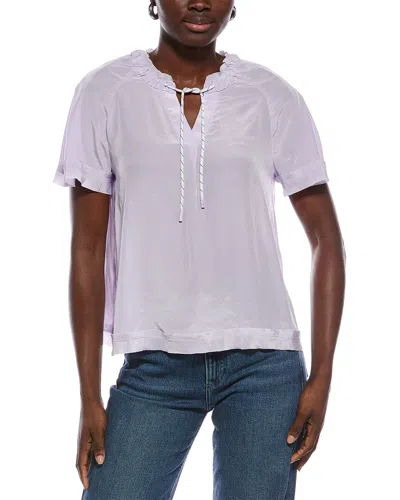 Marc Cain Solid Blouse In Purple