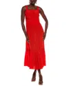 Marc Cain Solid Midi Dress In Red