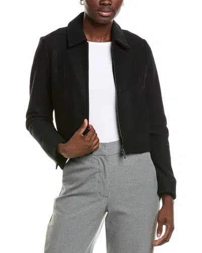 Marc Cain Solid Wool Jacket In Black
