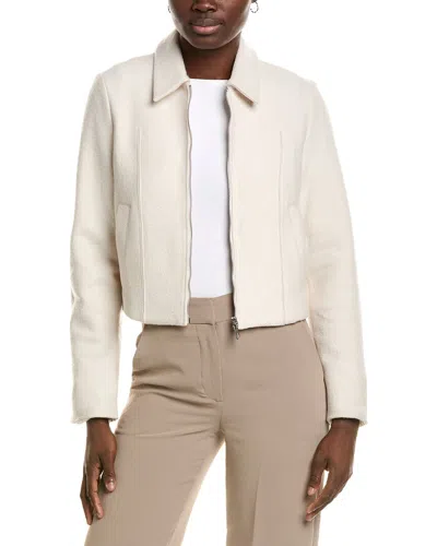 Marc Cain Solid Wool Jacket In Neutral