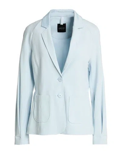 Marc Cain Sports Woman Blazer Light Blue Size 3 Cotton, Modal, Elastane