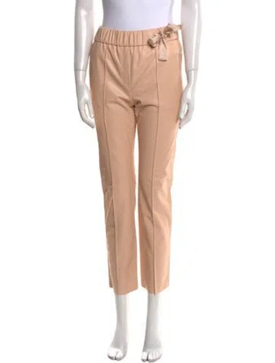 Pre-owned Marc Cain Straight Leg Pants In Pink