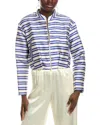 Marc Cain Stripe Jacket In Blue