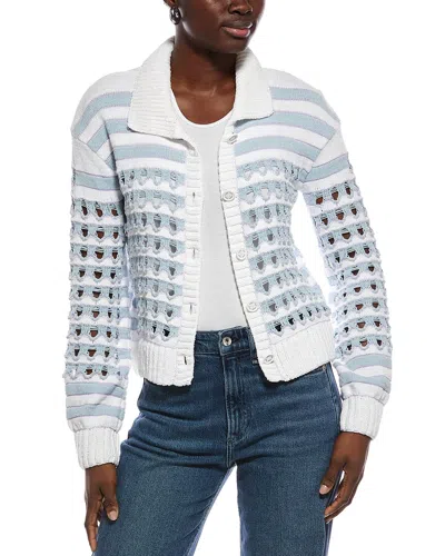 Marc Cain Striped Cardigan In Multi