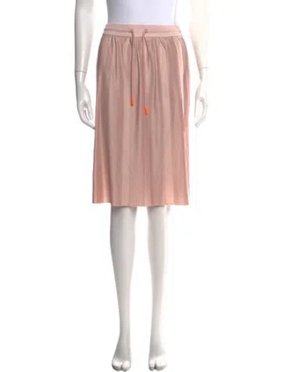 Pre-owned Marc Cain Striped Midi Length Skirt W/ Tags In Pink