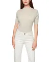 Marc Cain Sweater With Lurex Details In Neutral