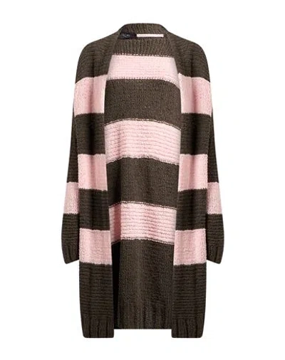 Marc Cain Woman Cardigan Brown Size 3 Cotton, Linen, Polyamide