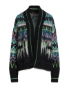 Marc Cain Woman Cardigan Navy Size 4 Alpaca Wool, Polyamide, Polyester, Wool, Viscose In Black