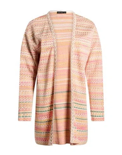 Marc Cain Woman Cardigan Orange Size 2 Viscose, Cotton In Multi