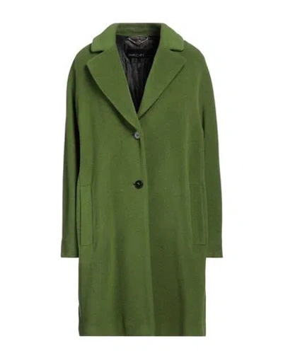 Marc Cain Woman Coat Green Size 5 Alpaca Wool, Virgin Wool, Polyamide