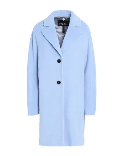 Marc Cain Woman Coat Light Blue Size 4 Alpaca Wool, Virgin Wool, Polyamide